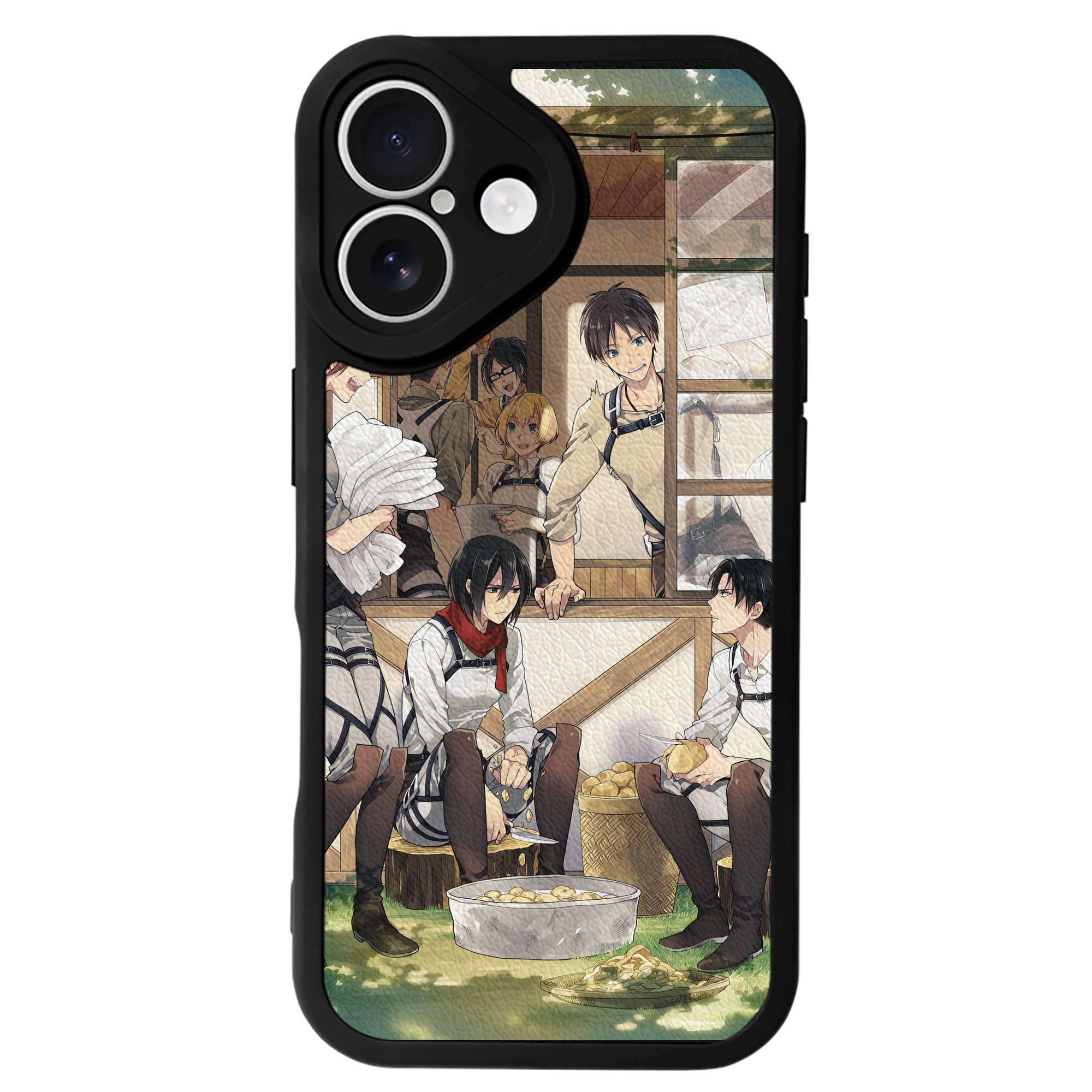（画像用） 進撃の巨人 Attack on Titan 【iPhone 16シリーズ対応】シリコンスマホケース（レザー調） 材質：シリコン